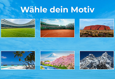 Fotobox Auswahlbildschirm am Messestand