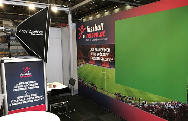 Fotobox Greenscreen auf der Ferienmesse