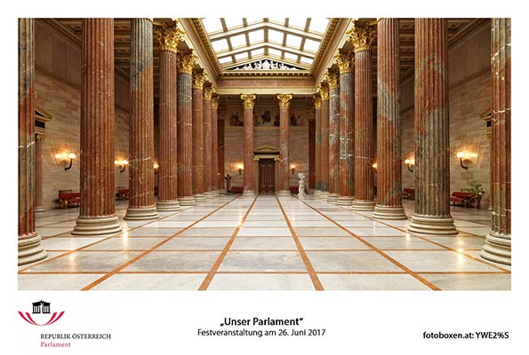 Fotobox Greenscreen im Parlament Wien 2