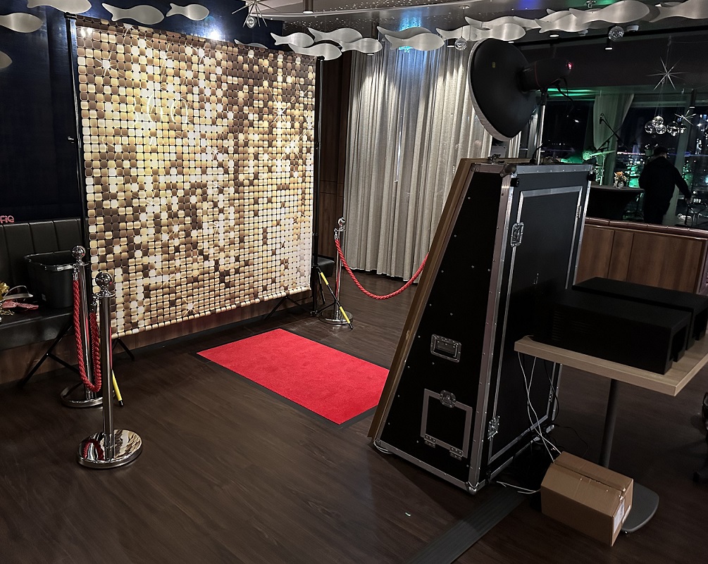 Fotospiegel mit Leinwand und Kordeln