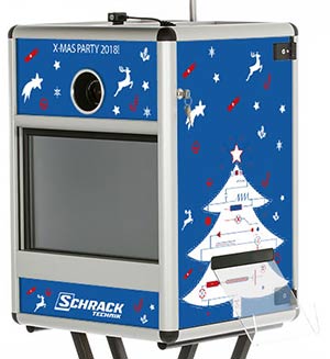 Fotobox foliert im Schrack-Xmas-Design