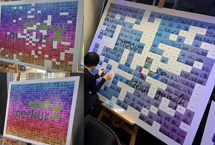 Fotobox Mosaik Wall aus Fotoabzügen für Events
