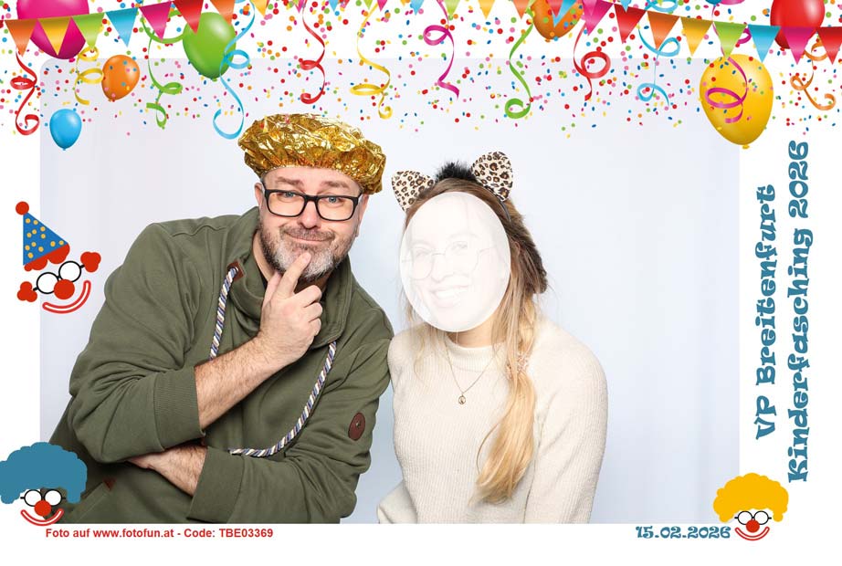 Fotobox beim Faschingsfest im Einsatz