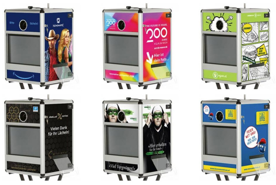 Fotobox Folierung im Firmendesign